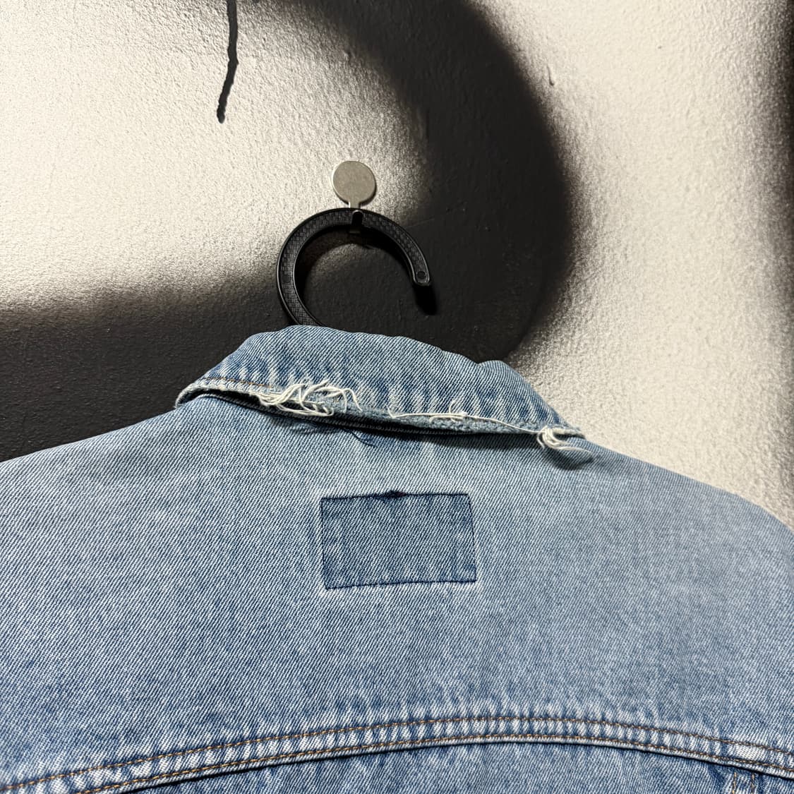 컨버스 워싱 데미지 연청 데님 크롭 트러커 자켓 상품이미지7