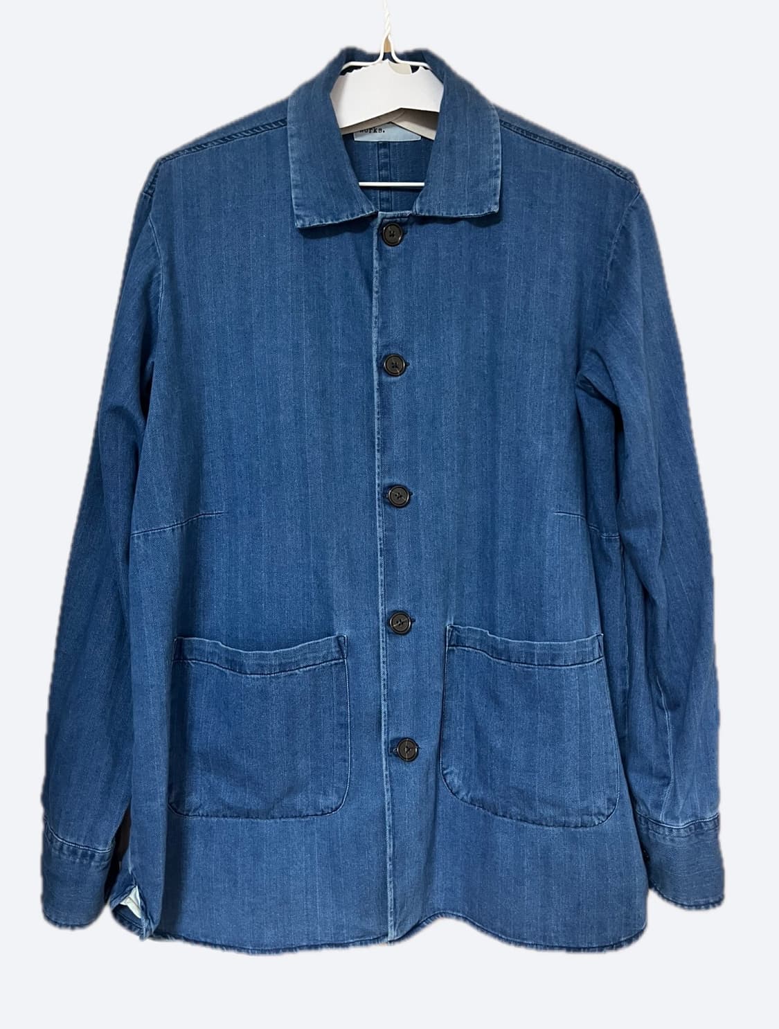 유니버셜웍스 헤링본 데님 트레베일 오버셔츠 (M) 상품이미지1