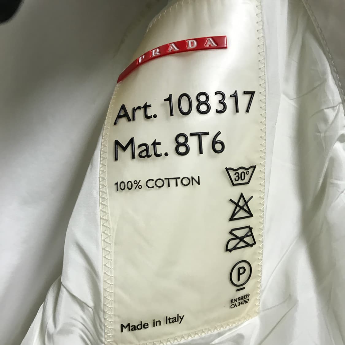 프라다 스포츠 화이트 자켓 M 상품이미지6