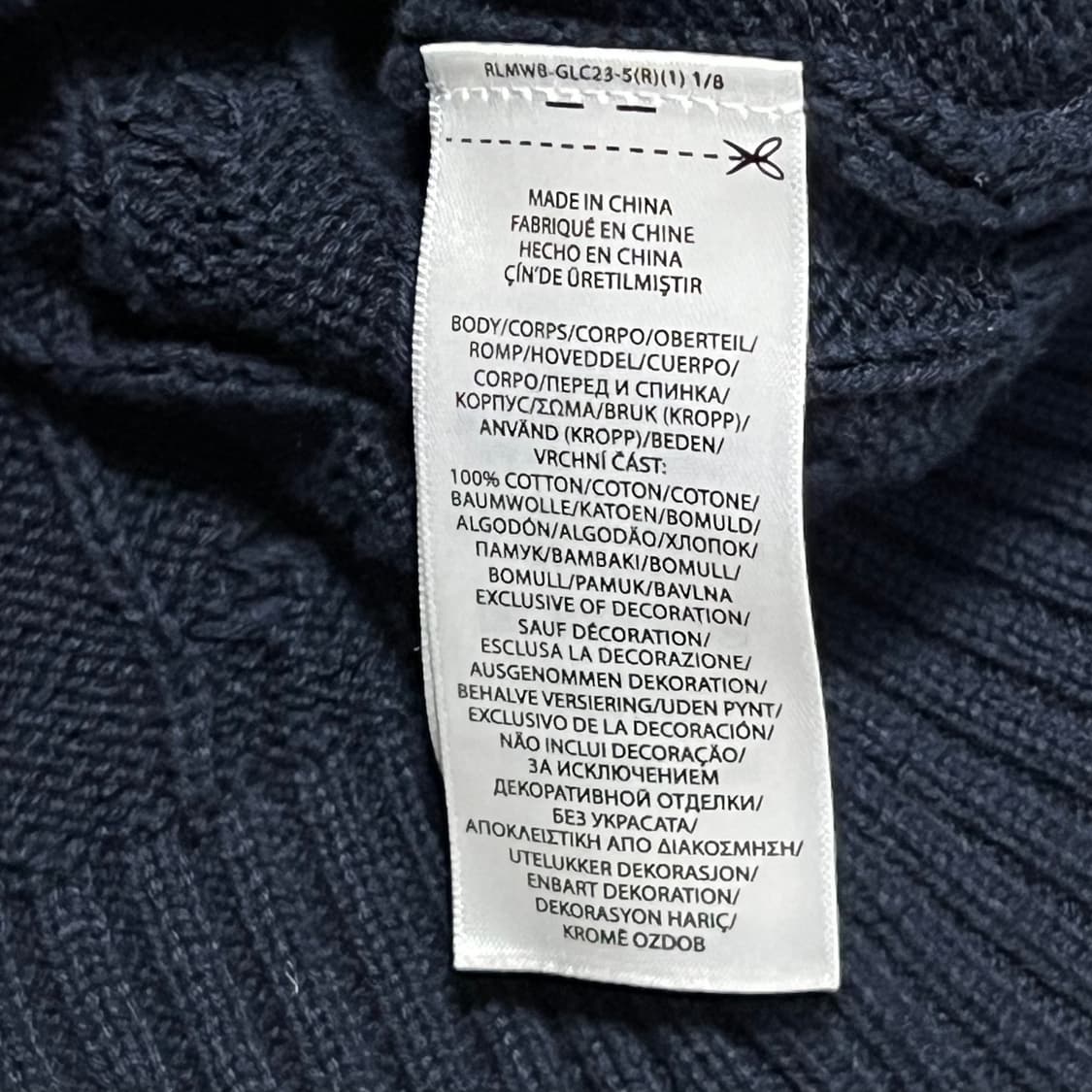 Polo Ralph Lauren 코튼 네이비 케이블 니트 상품이미지4