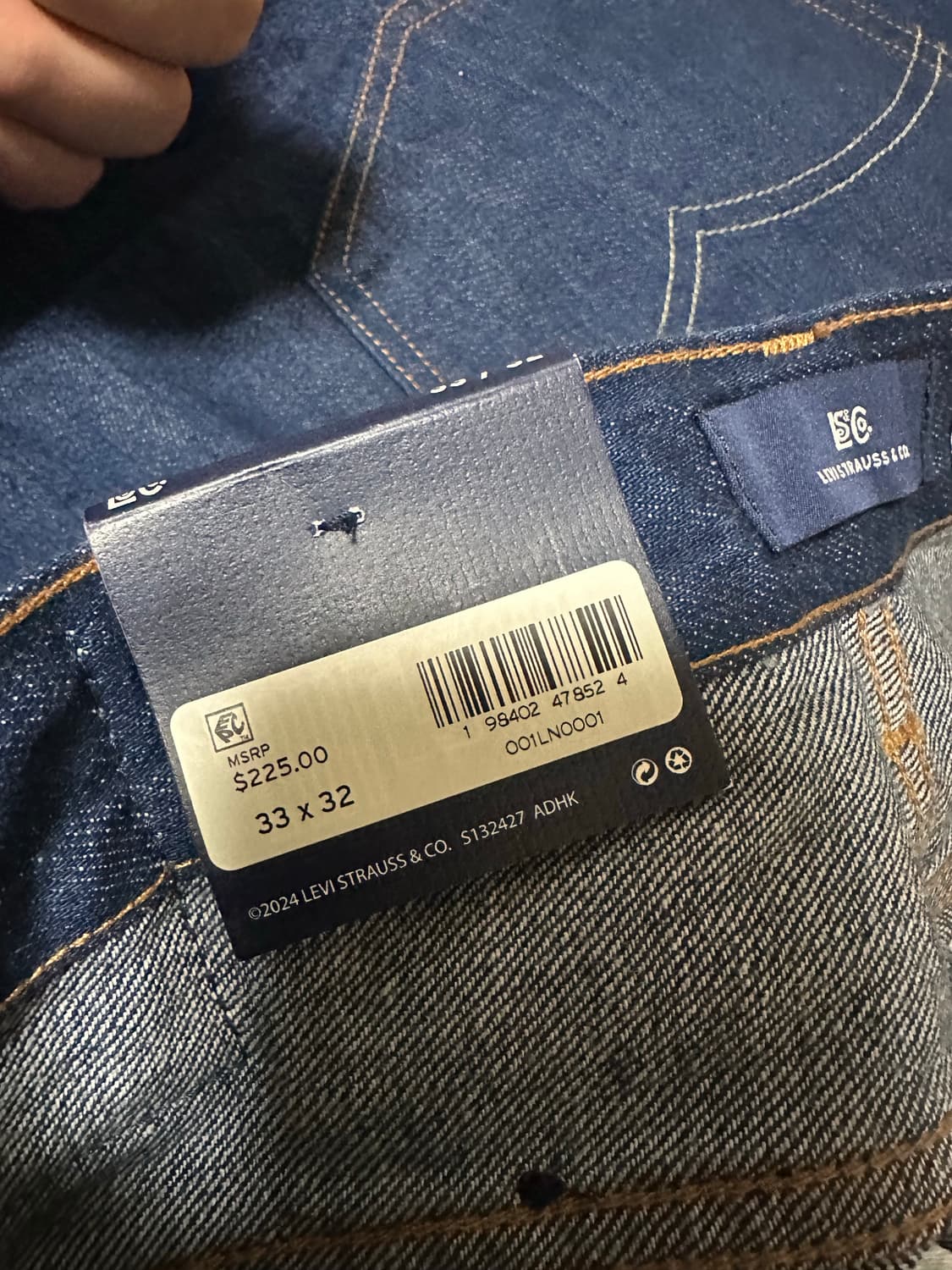 리바이스 블루탭 마커 루즈 진 33x32 상품이미지7