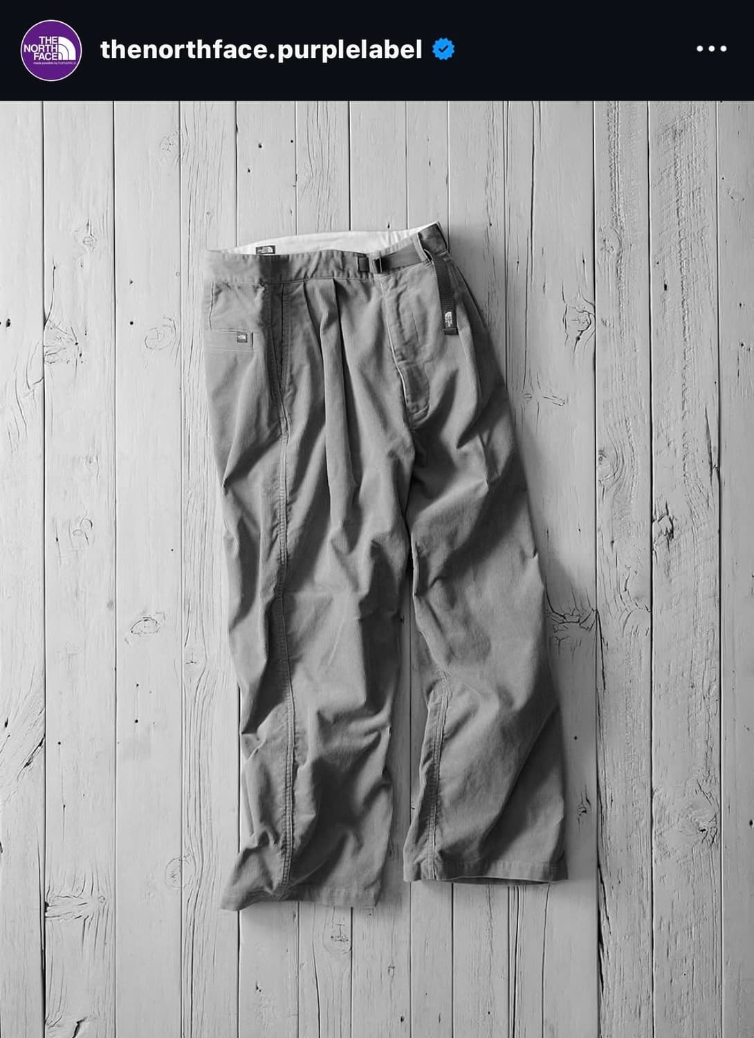 노스페이스 퍼플라벨 코듀로이 와이드 팬츠 34 상품이미지1
