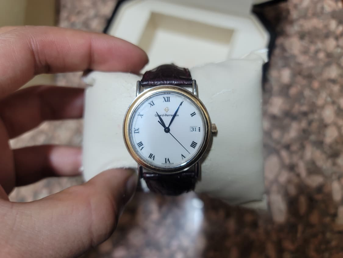 00's 명품 지라드페리고 공용 18k베젤 클래식 오토매틱 드레스 워치 상품이미지2