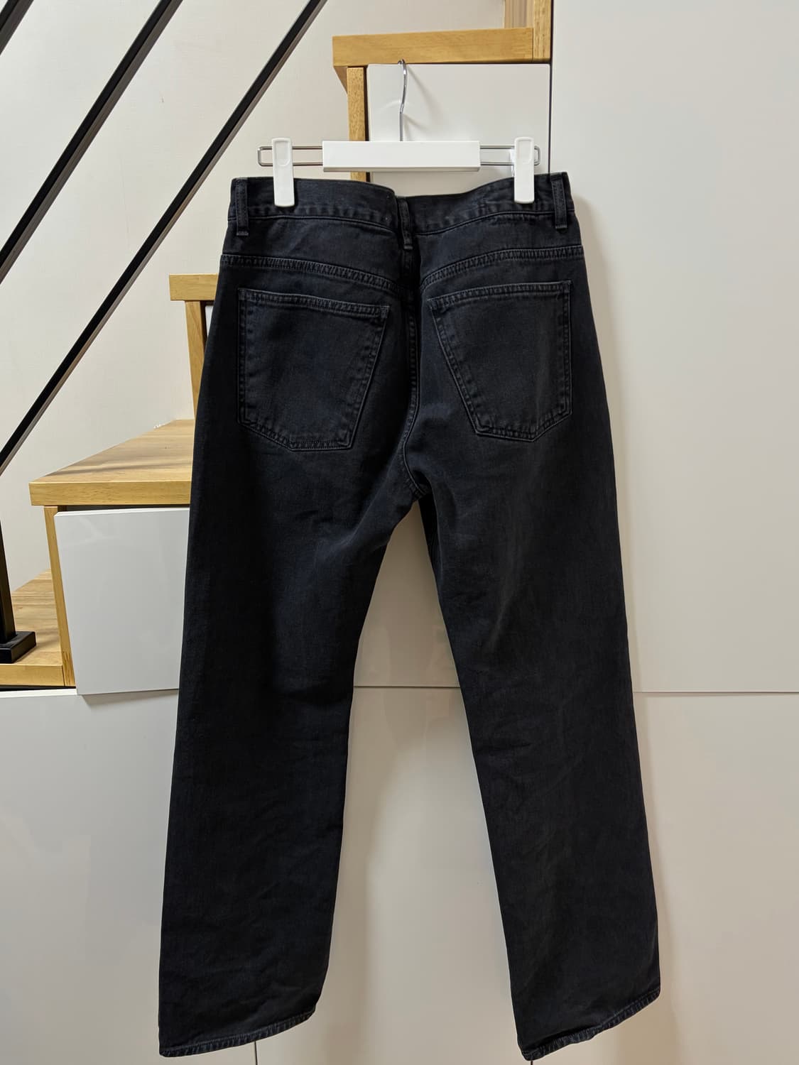 에잇디비전 워시드 블랙 팬츠 - 세미 플레어 핏 상품이미지6