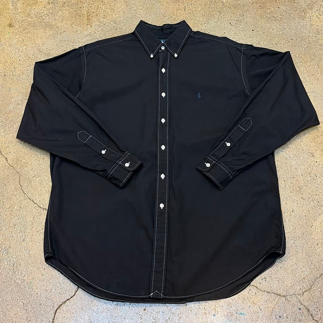 새상품급 00s 미국 빈티지 폴로랄프로렌 긴팔 검정 블랙셔츠 상품이미지1