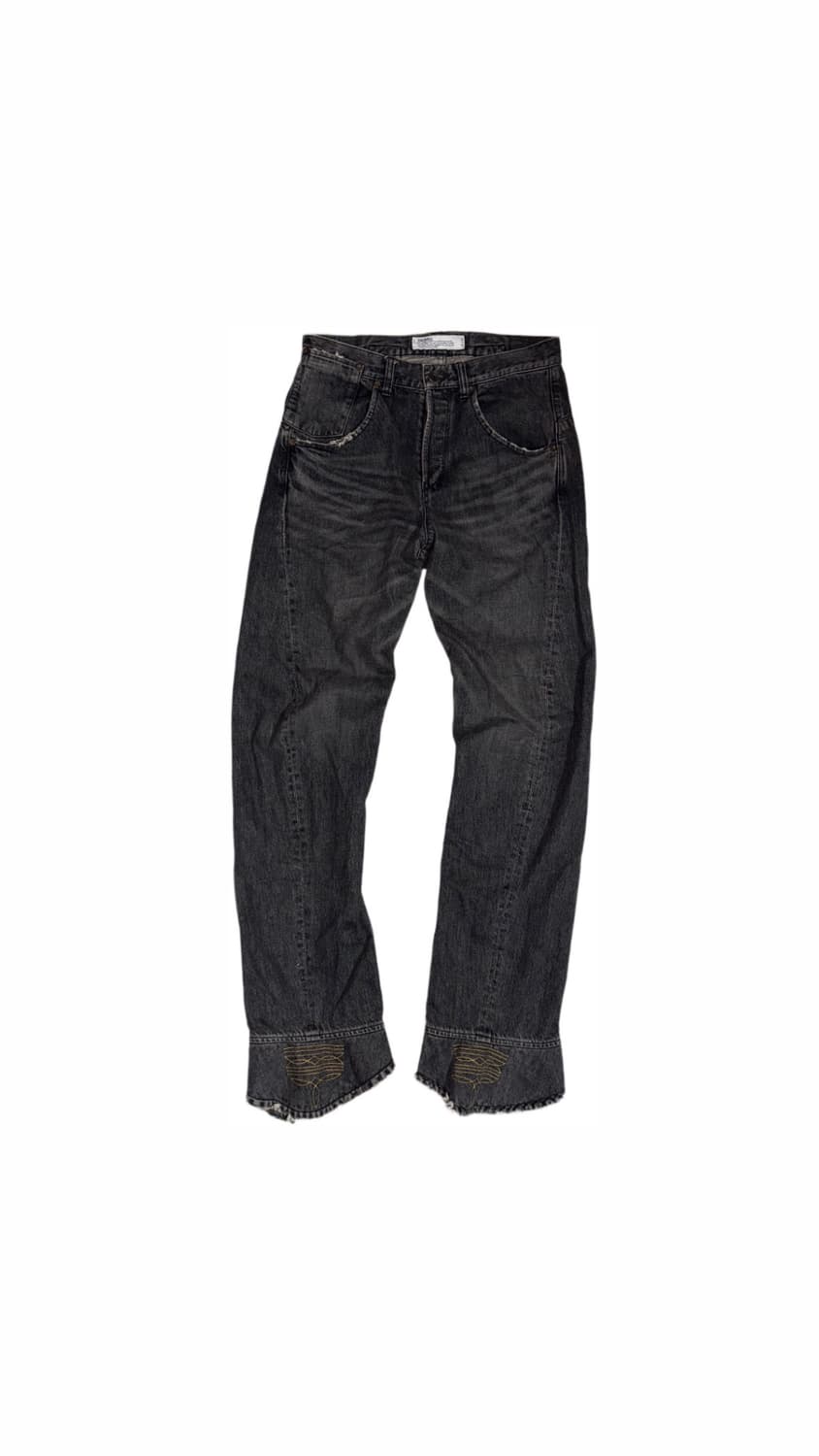 24SS DAIRIKU Boot cut draping Denim 상품이미지1