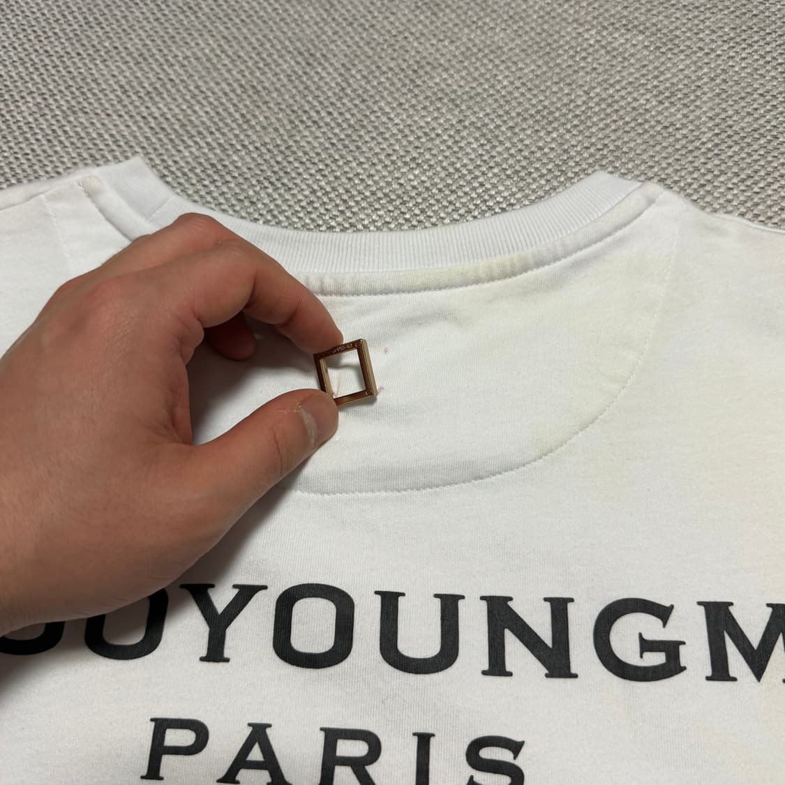 우영미 화이트 반팔 티셔츠 상품이미지6