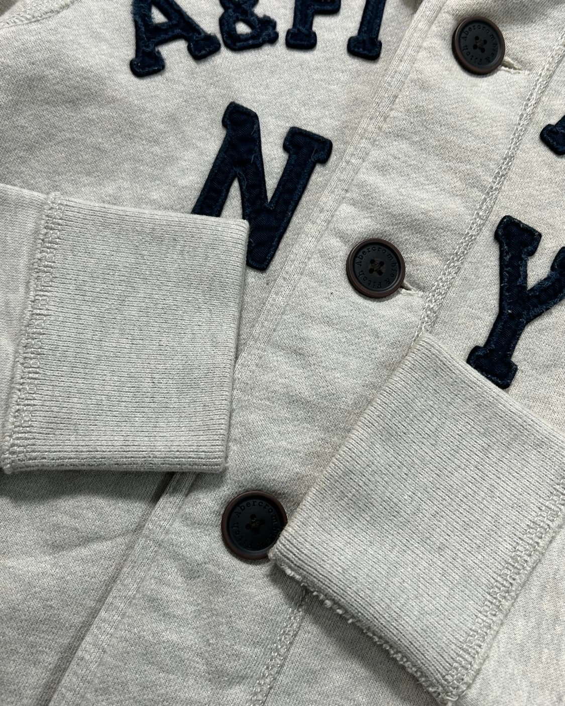 아베크롬비 멜란지그레이 버튼업 후드집업  상품이미지4