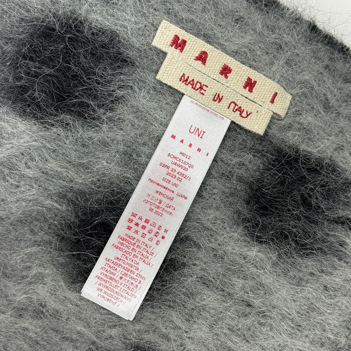 마르니 2023 폴카 도트 로고 머플러 상품이미지4