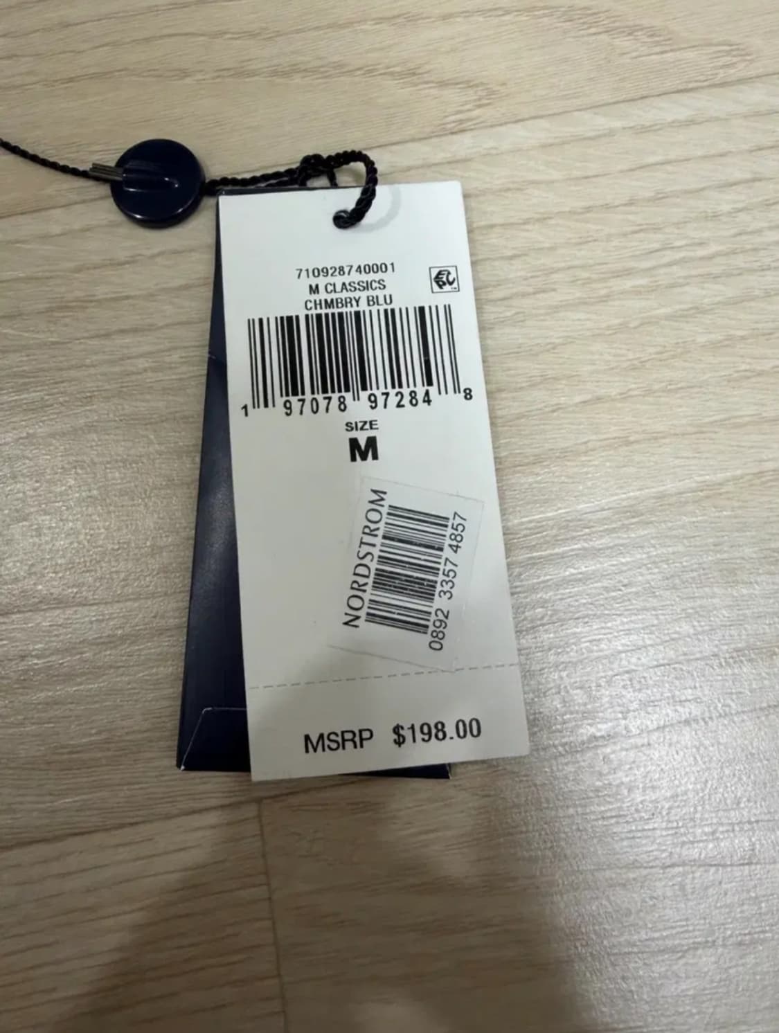 폴로 샴브레이 베이포트 자켓 QR라벨 상품이미지4