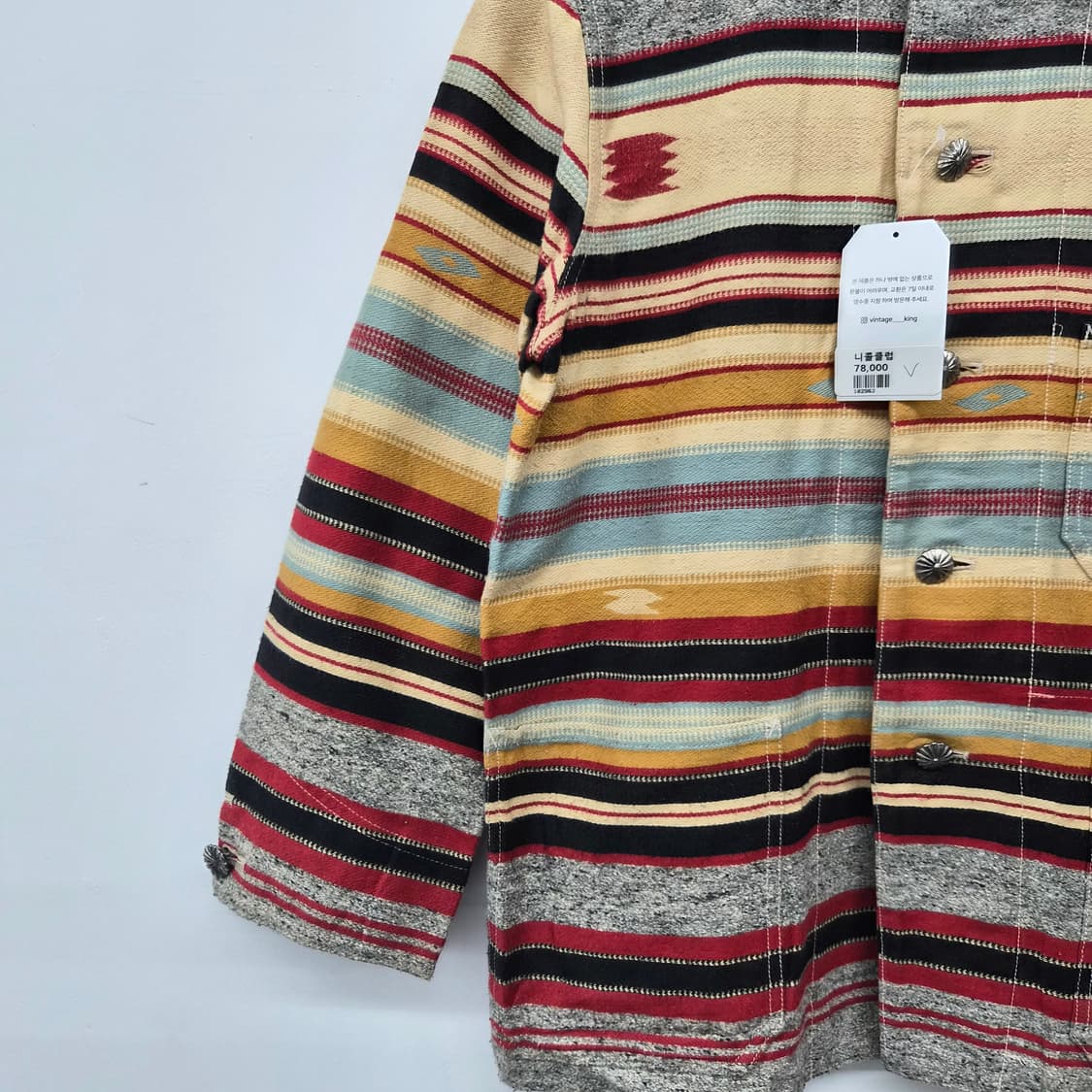 니콜클럽 빈티지 스트라이프 자켓 남성 M 상품이미지2
