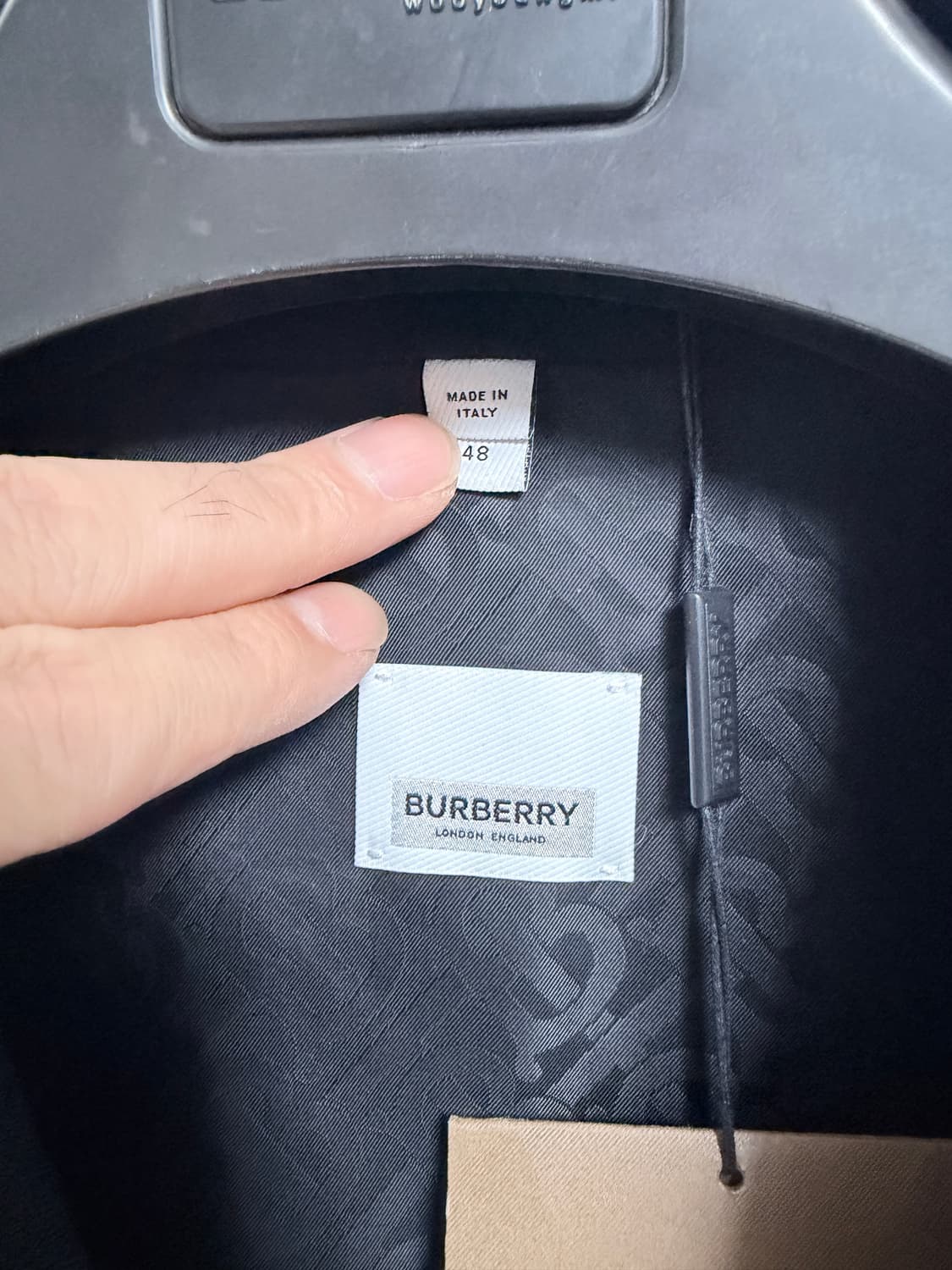 버버리 캐시미어100% 핸드메이드 싱글 코트/48(50) 상품이미지7