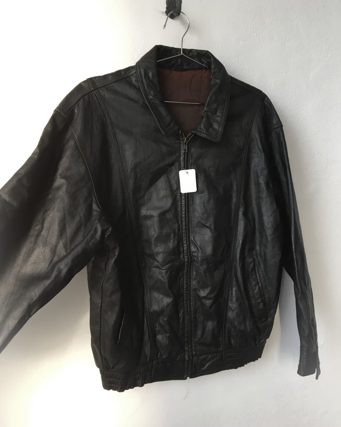 Leather bomber jacket 상품이미지3