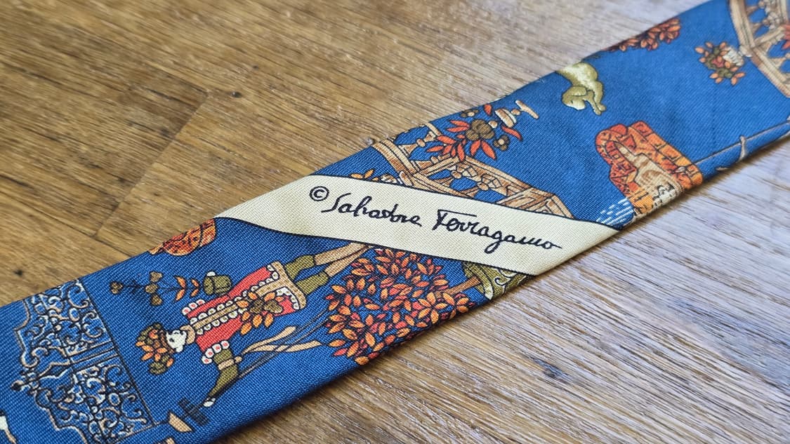 페라가모 빈티지 넥타이. 상품이미지5