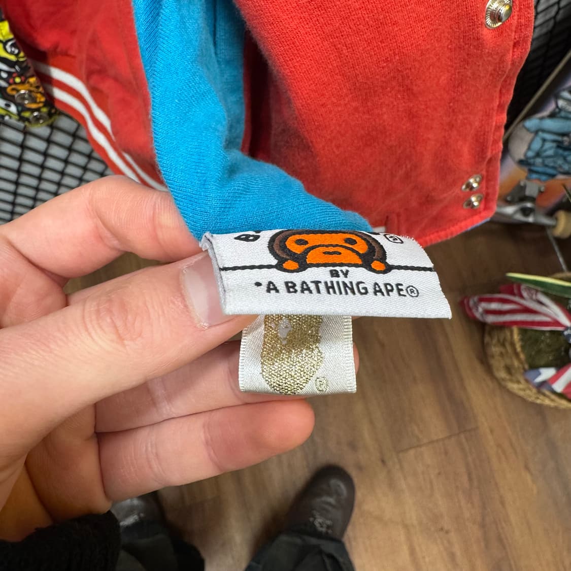 베이프 키즈 마일로 리버시블 바시티자켓 애니멀 사파리 포인트 상품이미지7