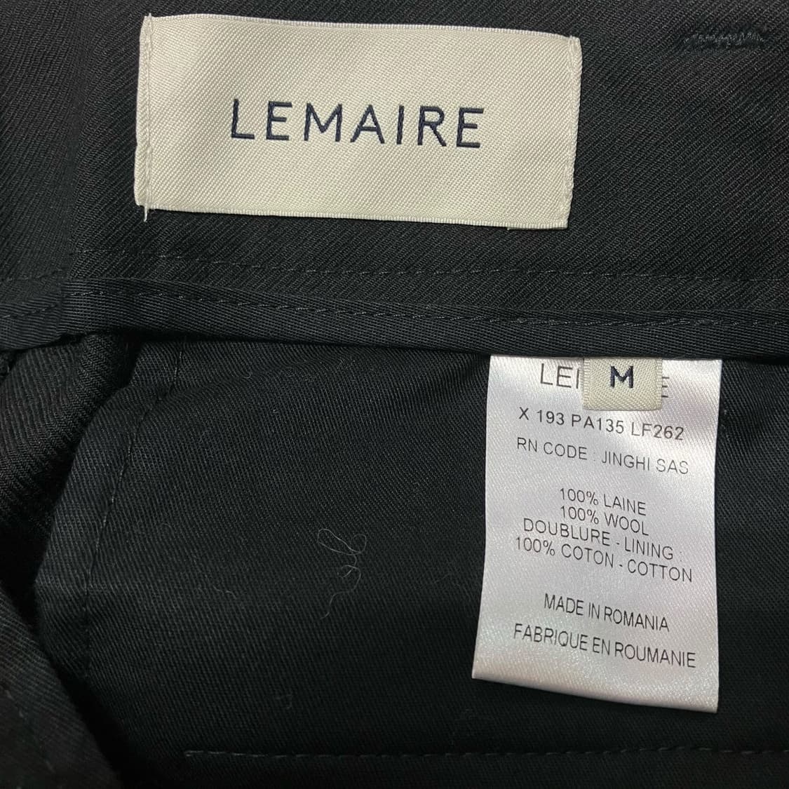 [M] 19fw 르메르 벨티드 팬츠 블랙 상품이미지2