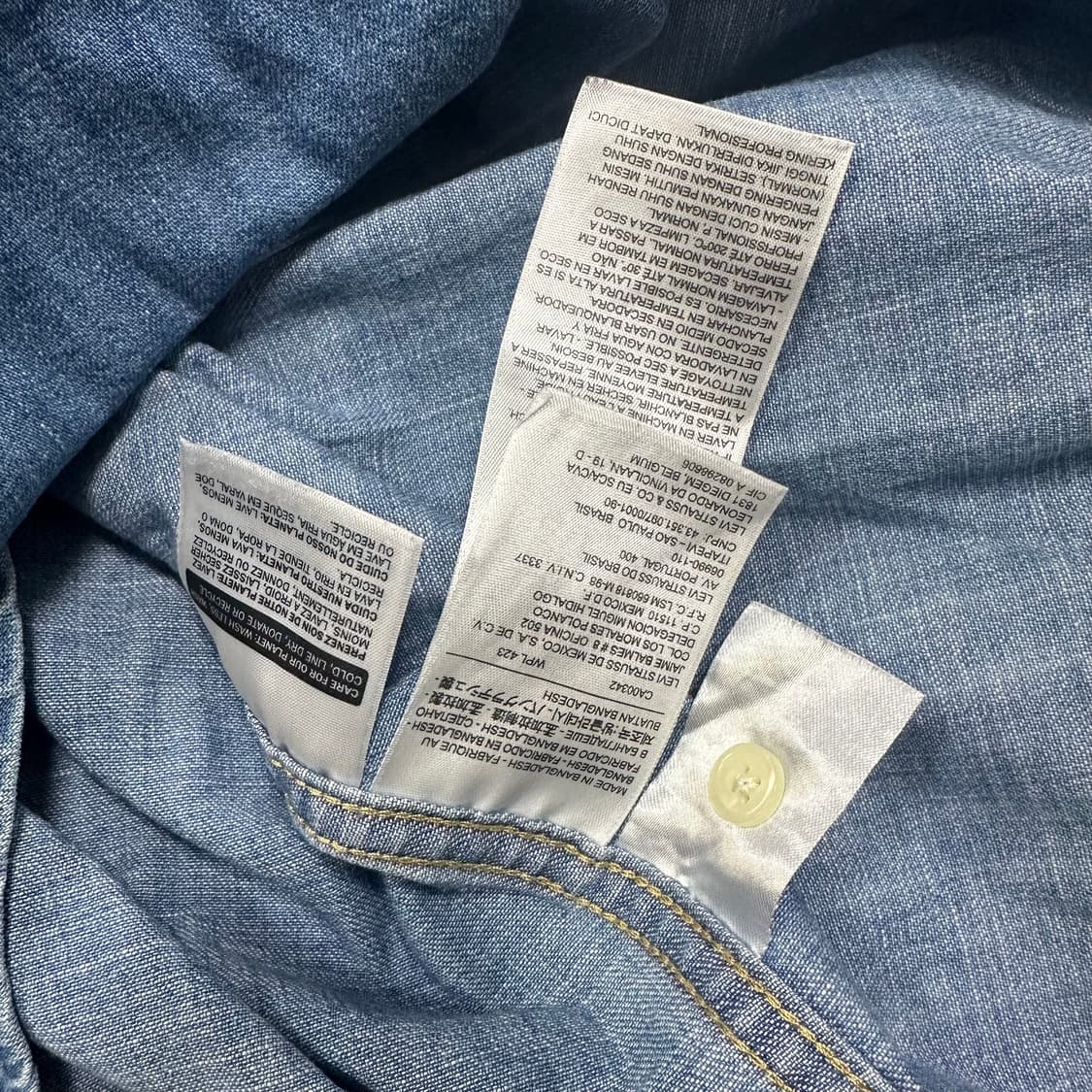 ✨ (바배) 리바이스 아메카지 웨스턴 데님 셔츠  상품이미지4