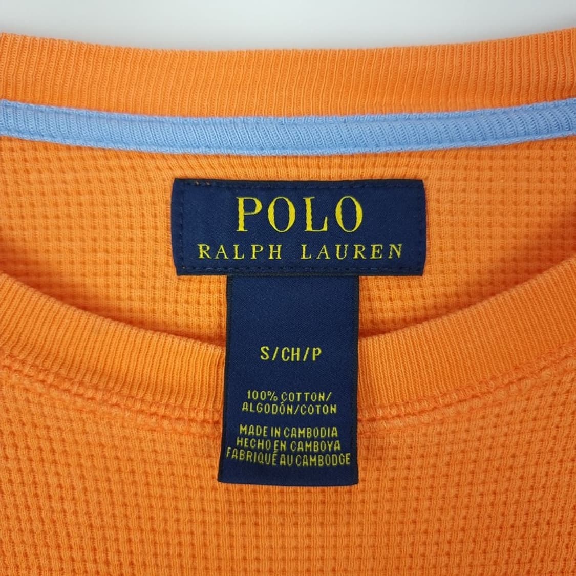 [폴로 랄프로렌] 포니 로고 자수 롱슬리브 긴팔티 오렌지 M17433 상품이미지7