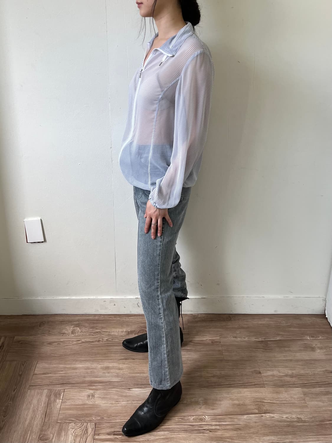 LANVIN 스트라이프 시스루 집업 상품이미지9