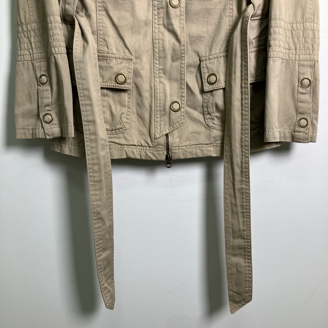 JPN VTG 빈티지 카키 코튼 자켓 M 상품이미지4