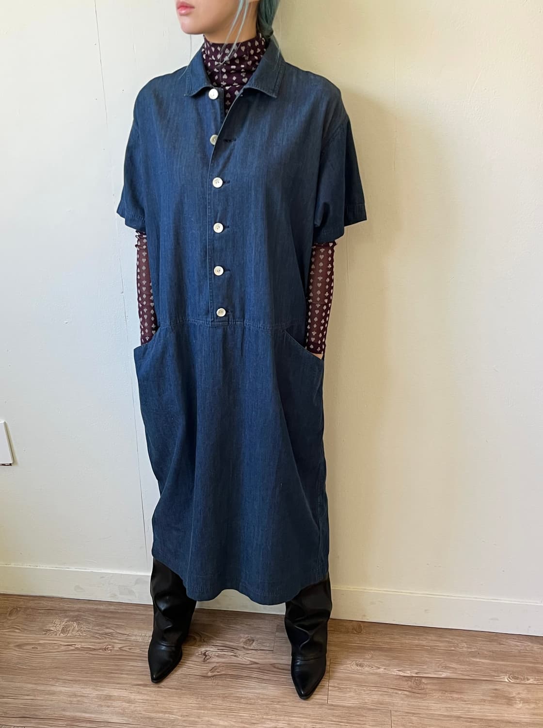 이세이미야케 ‘HAI ‘ 데님 원피스 상품이미지4