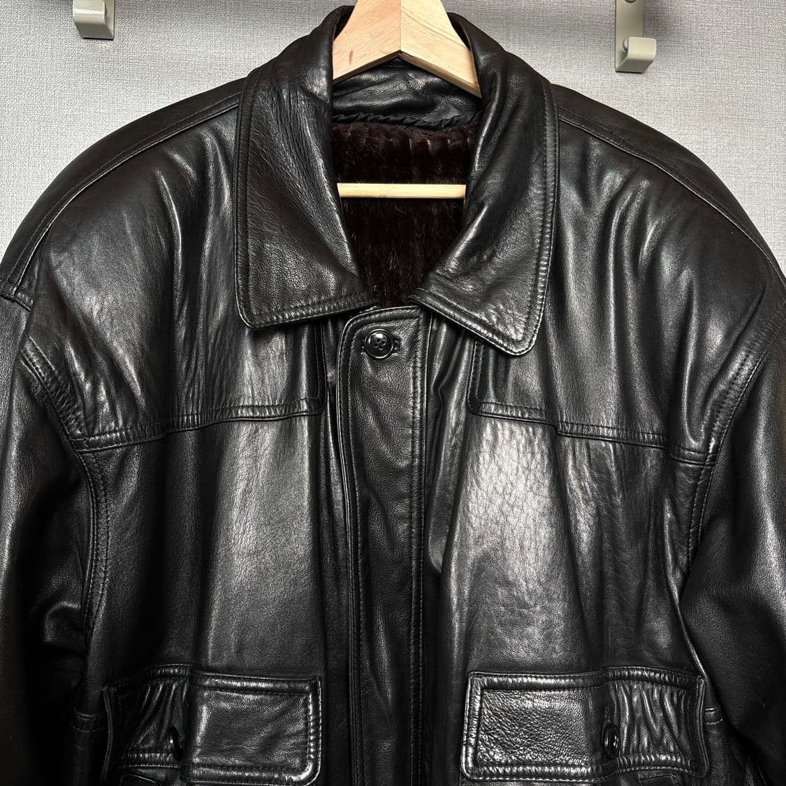 밍크퍼 램스킨 봄버자켓 상품이미지3