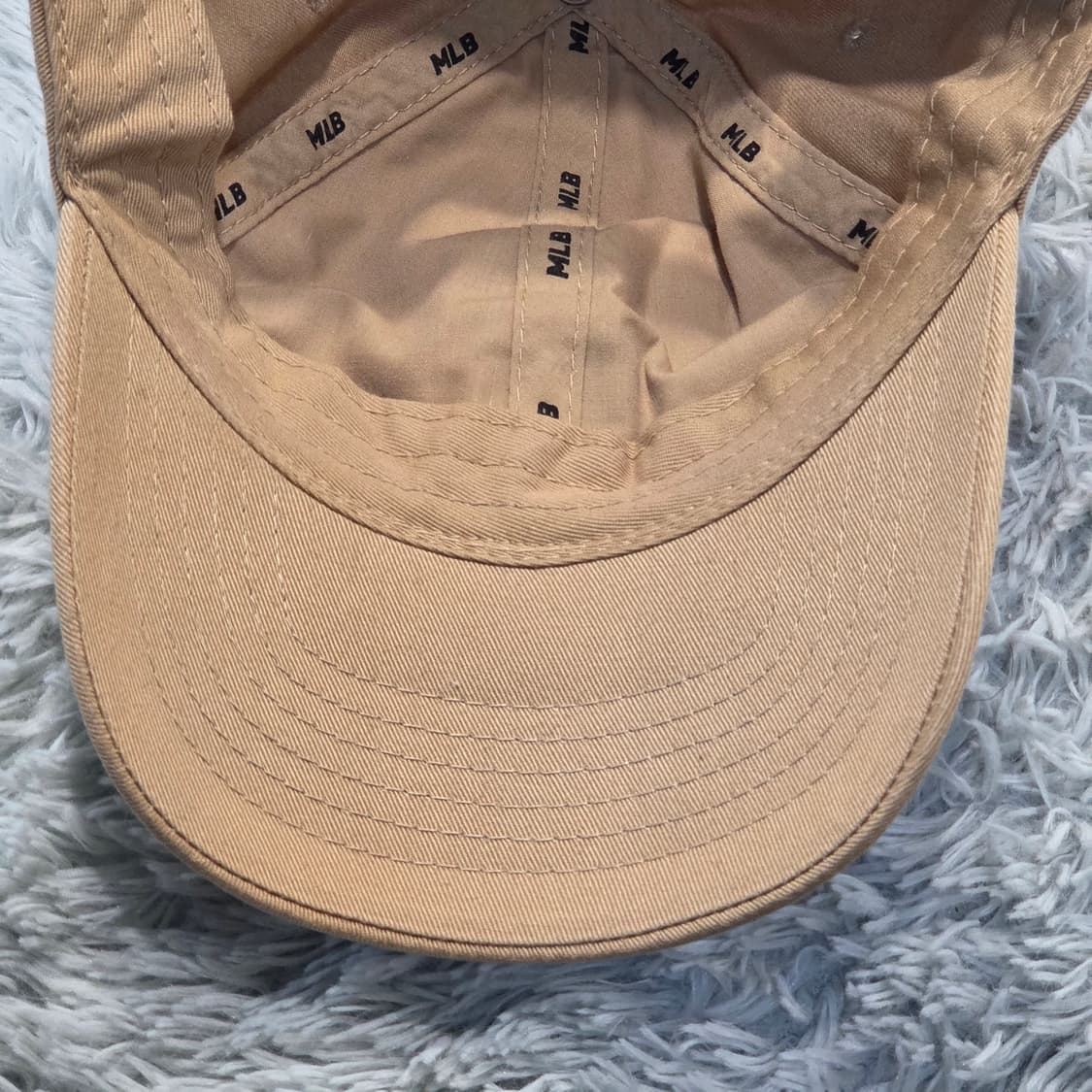 1p-8:MLB LA 다저스 베이지 코튼 볼캡 프리사이즈 (56-59) 상품이미지7