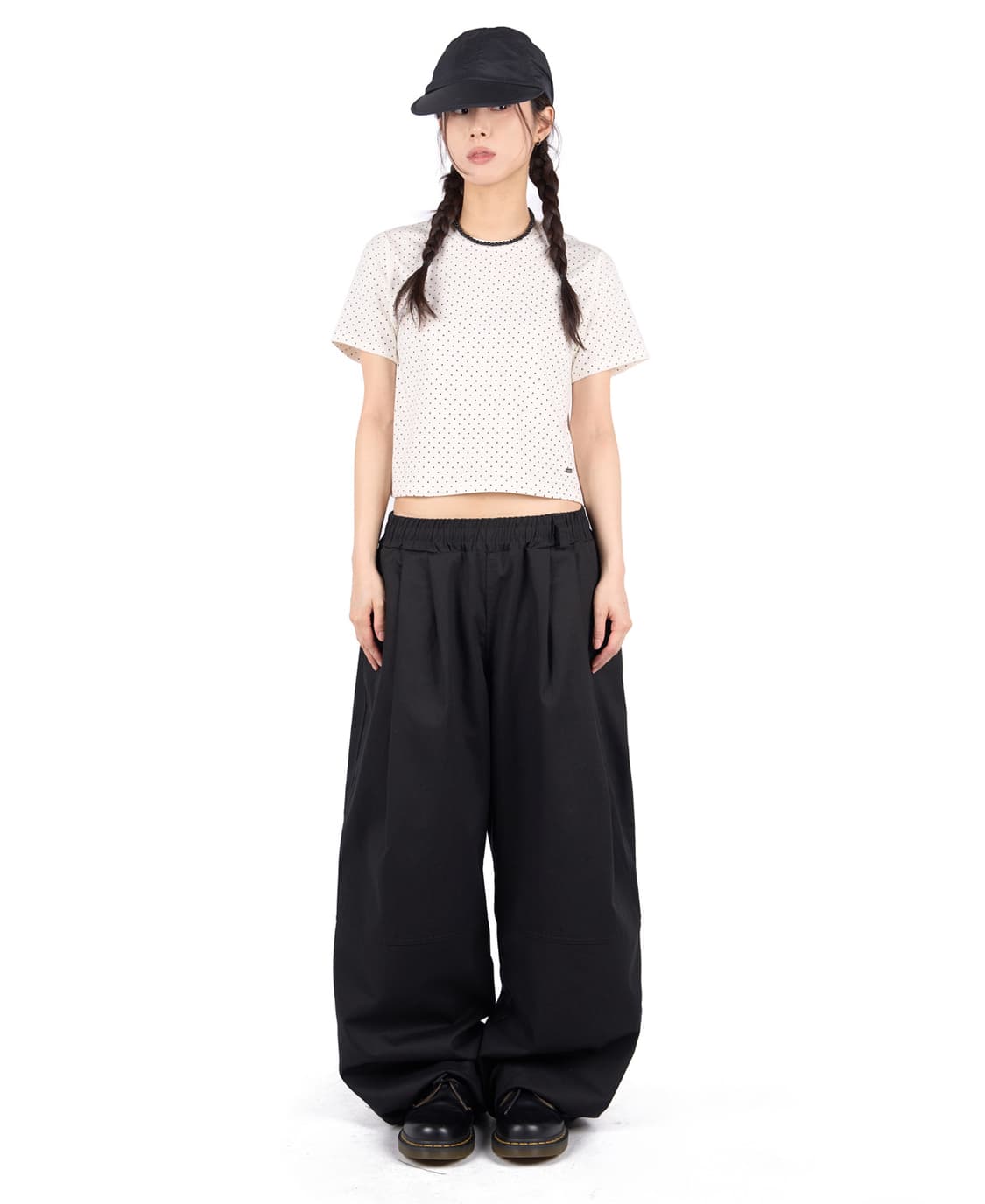 릿킴 [reets] DOT HALF TEE 화이트 상품이미지1