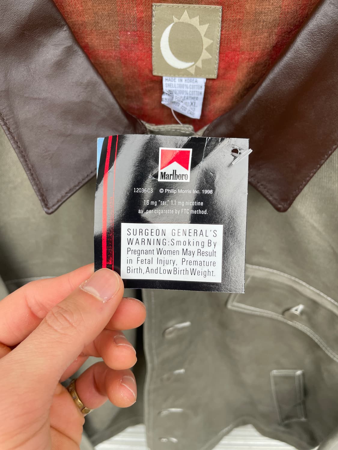 1999 Marlboro Leather Collar Work Jacket 상품이미지1