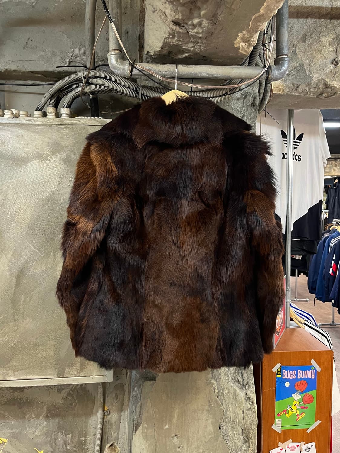 빈티지 페이크 퍼 자켓 브라운 42 #csz2647 상품이미지2