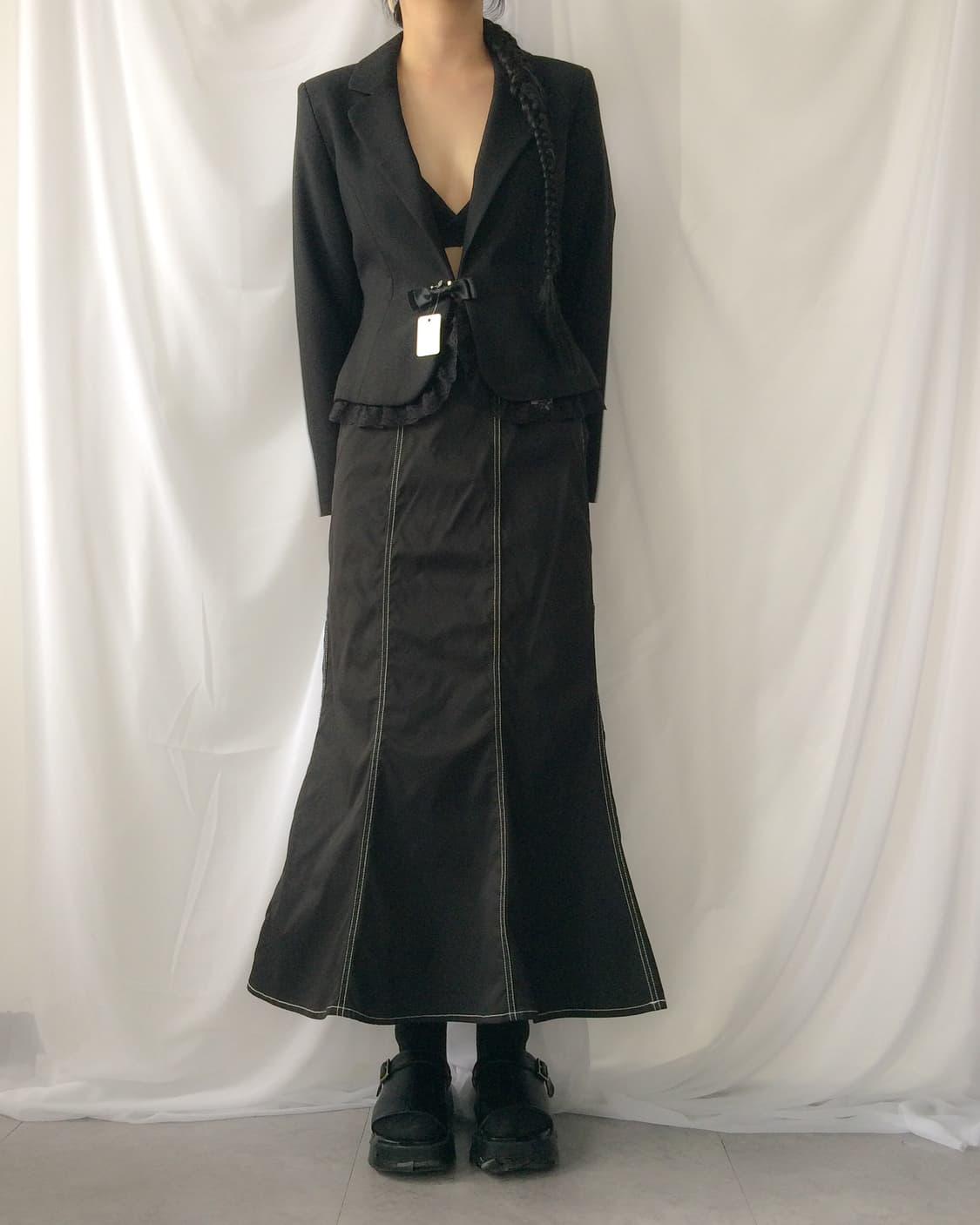 stitch point long skirt 상품이미지5