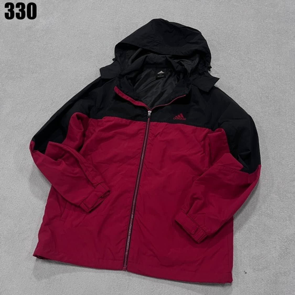 아디다스 후드 바람막이 블랙레드  상품이미지1