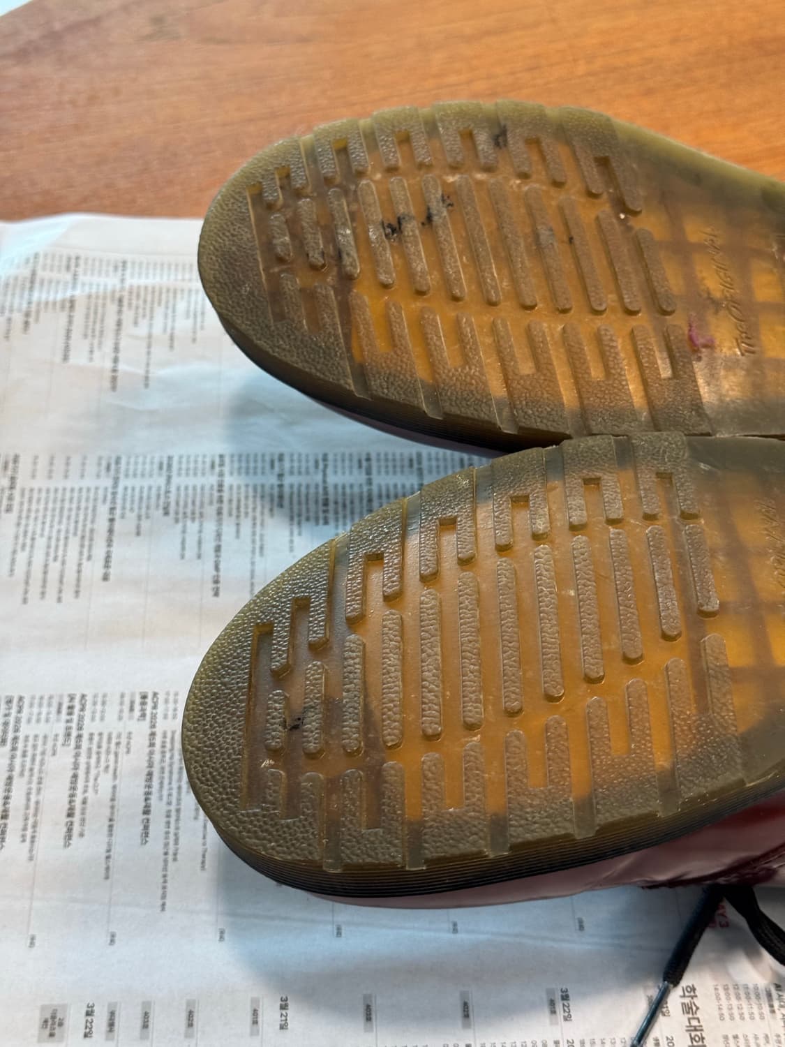 (250)닥터마틴 1461 체리 레드 3홀 새상품급 상품이미지6