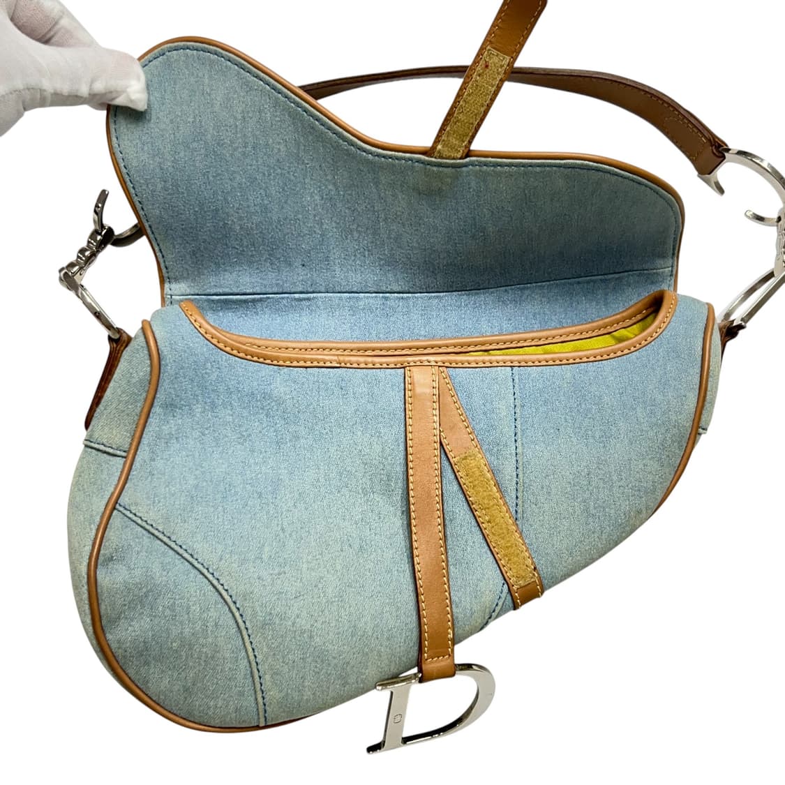 디올 데님 빈티지 새들백 상품이미지8