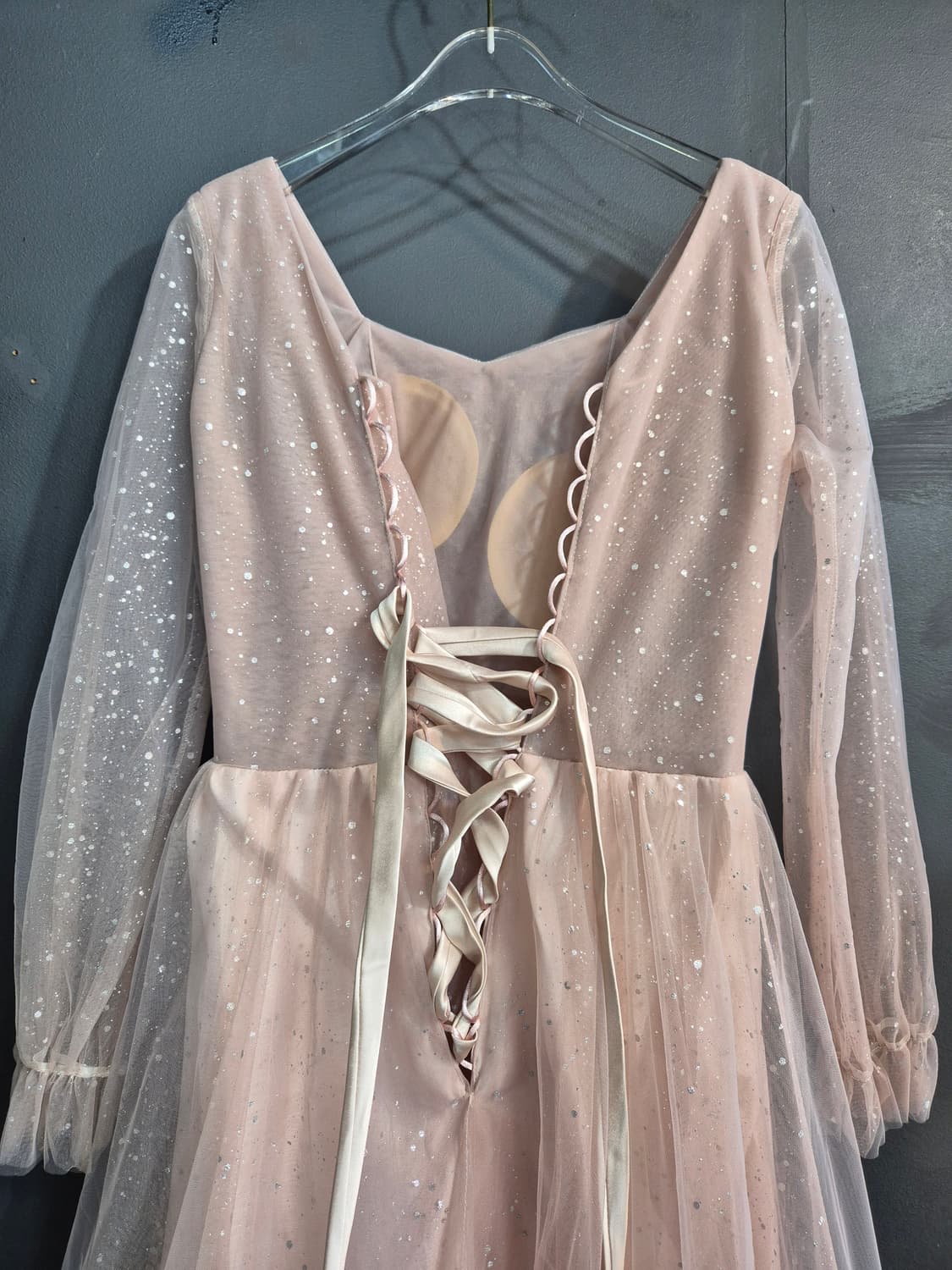 톤다우핑크 스팽글 롱 드레스 55 66 상품이미지9