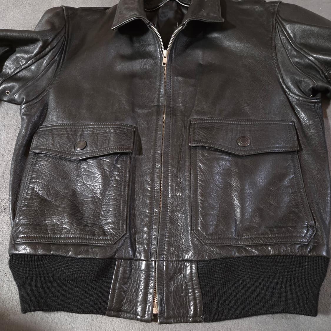 ROBO BAHRON 카프레더 카프스킨 A-2 자켓 M 상품이미지4