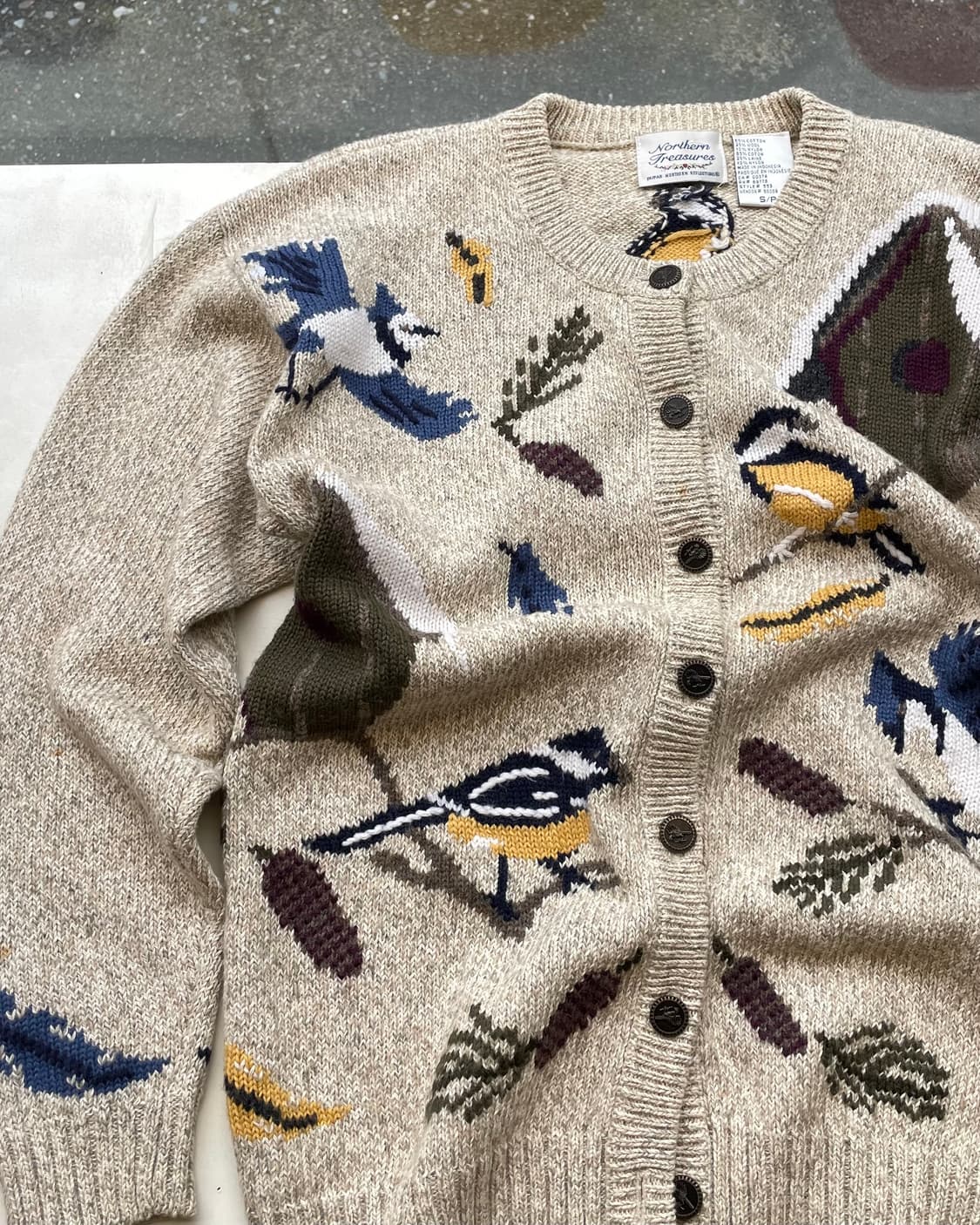 90s Northern Treasure “Birds” Cardigan🦜 상품이미지10