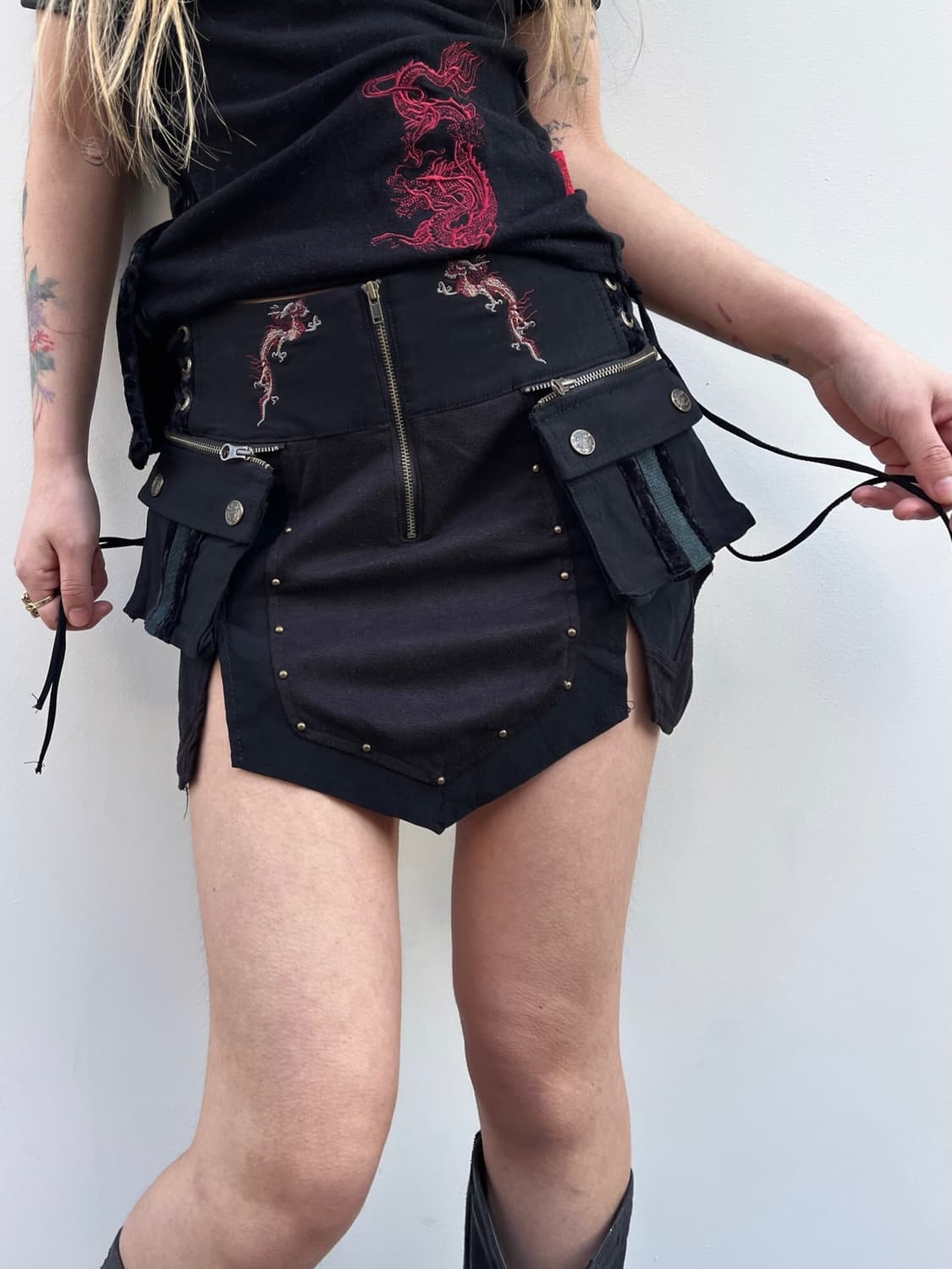 오즈온 오리엔탈 포켓 디테일 스커트 상품이미지2