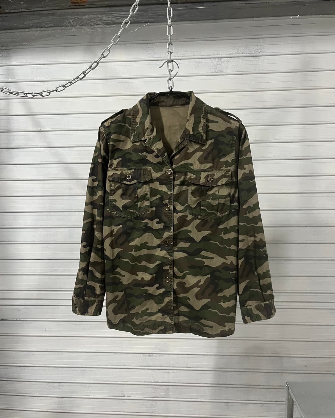 vtg woodland camo shirt 상품이미지4