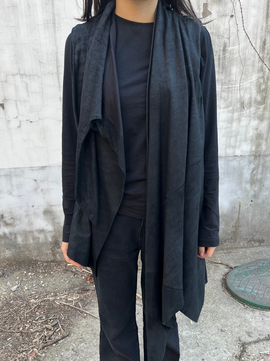 Rick Owens Draping Leather Vest 상품이미지1