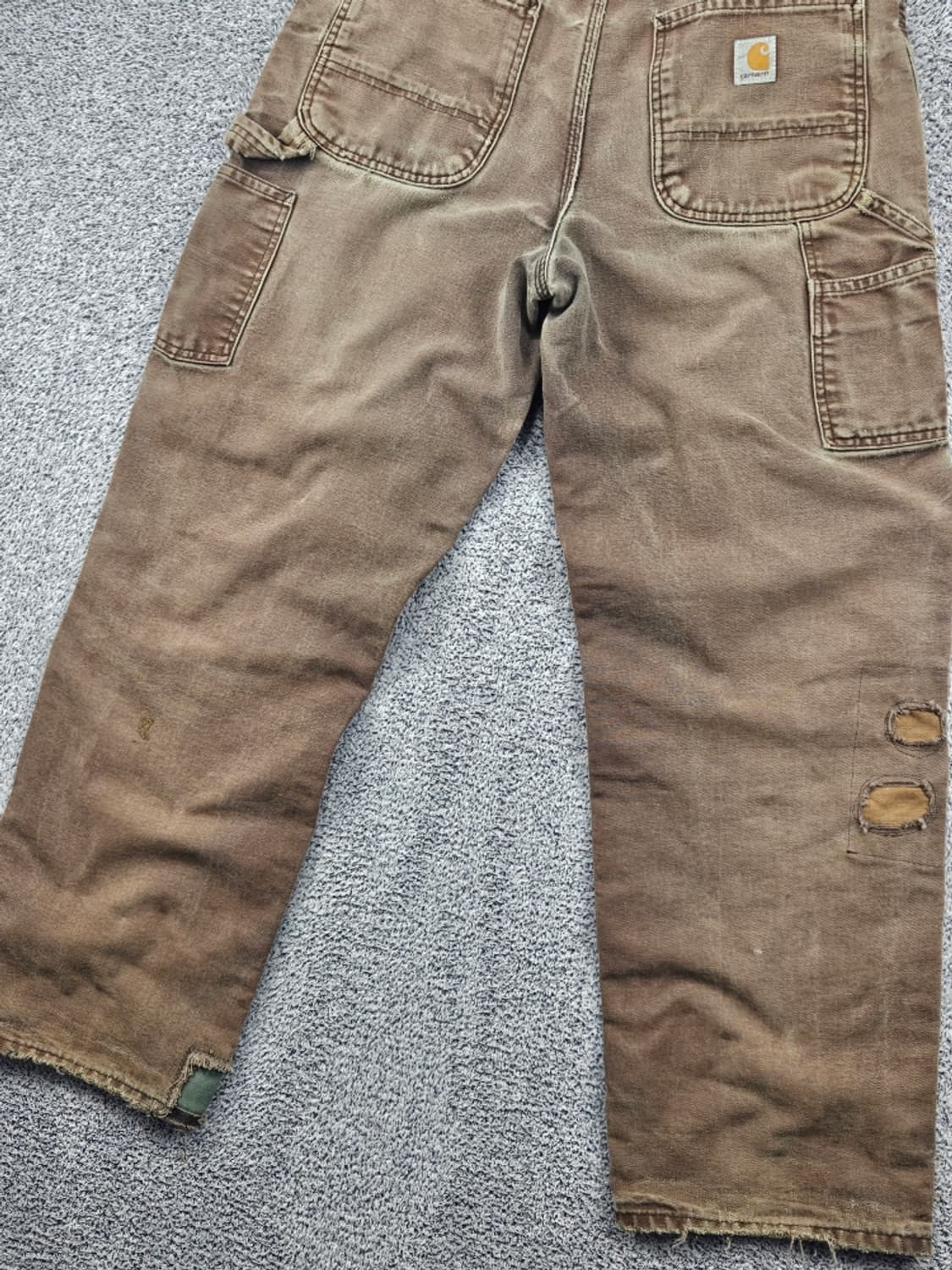 칼하트 덕캔버스 카펜터 워크 팬츠 리페어커스텀 (33X32)/ 11755 상품이미지10