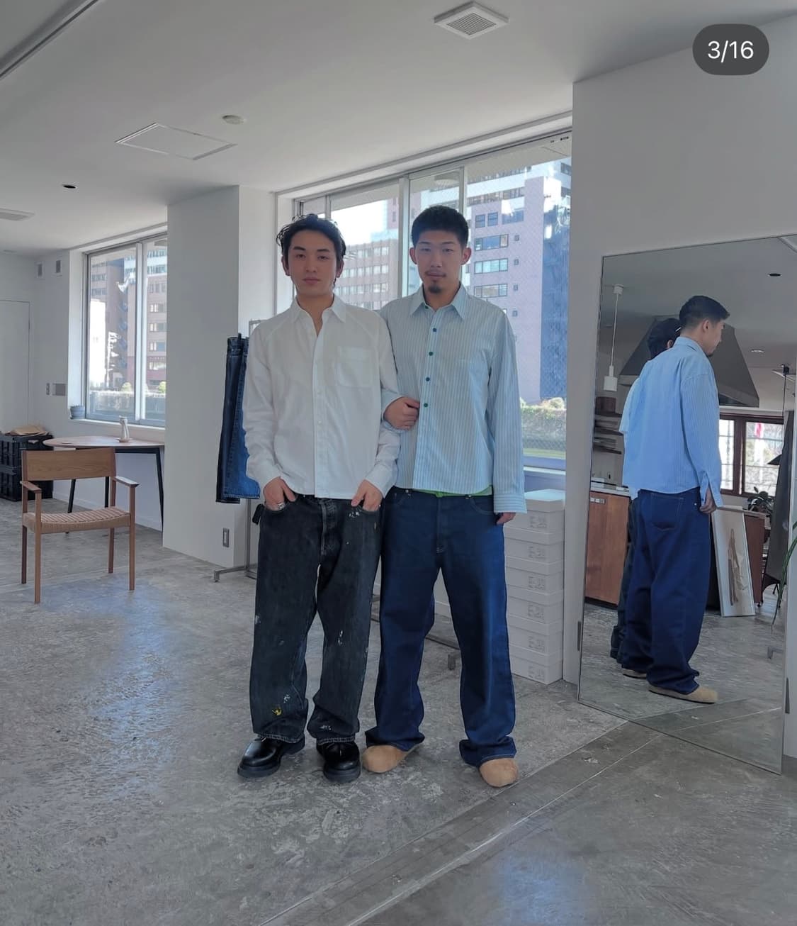 SimplyComplicated 페인팅 셀비지 데님 34사이즈 sojie 상품이미지9
