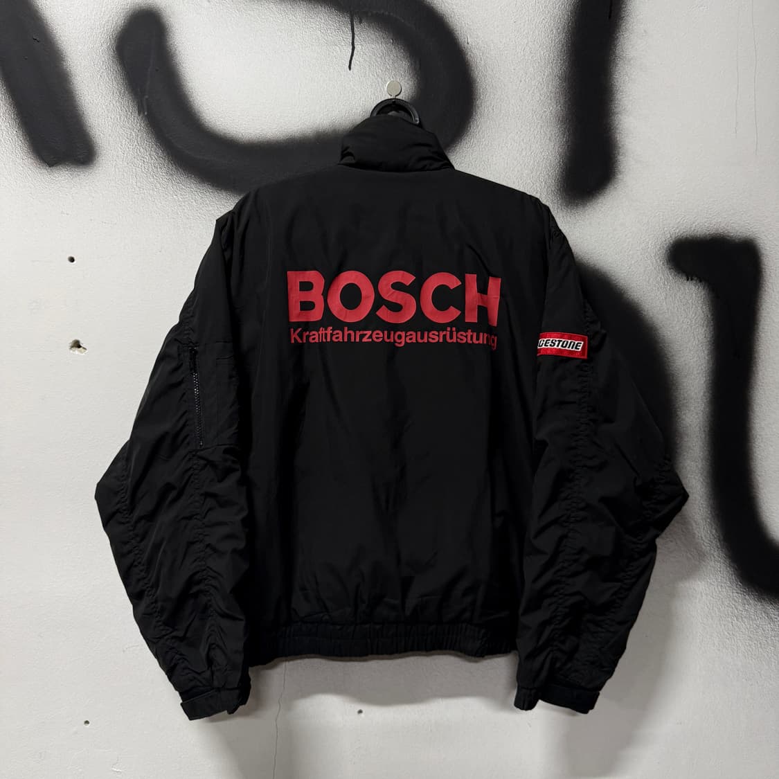 BOSCH 빅 프린팅 레이싱 크롭 봄버 자켓 상품이미지1