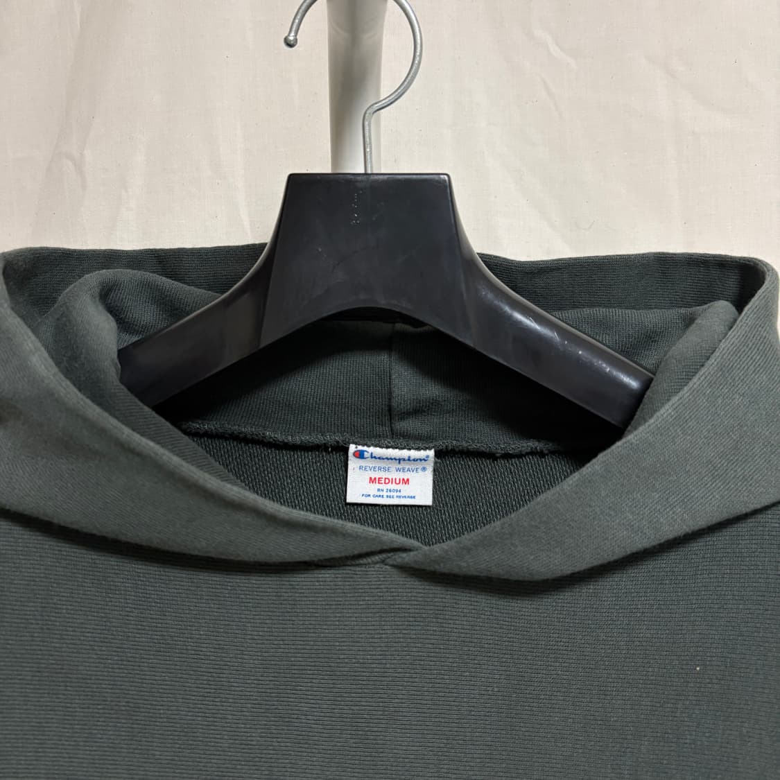 챔피온 리버스위브 루즈핏 로고 후드티 / 올리브, M 상품이미지2