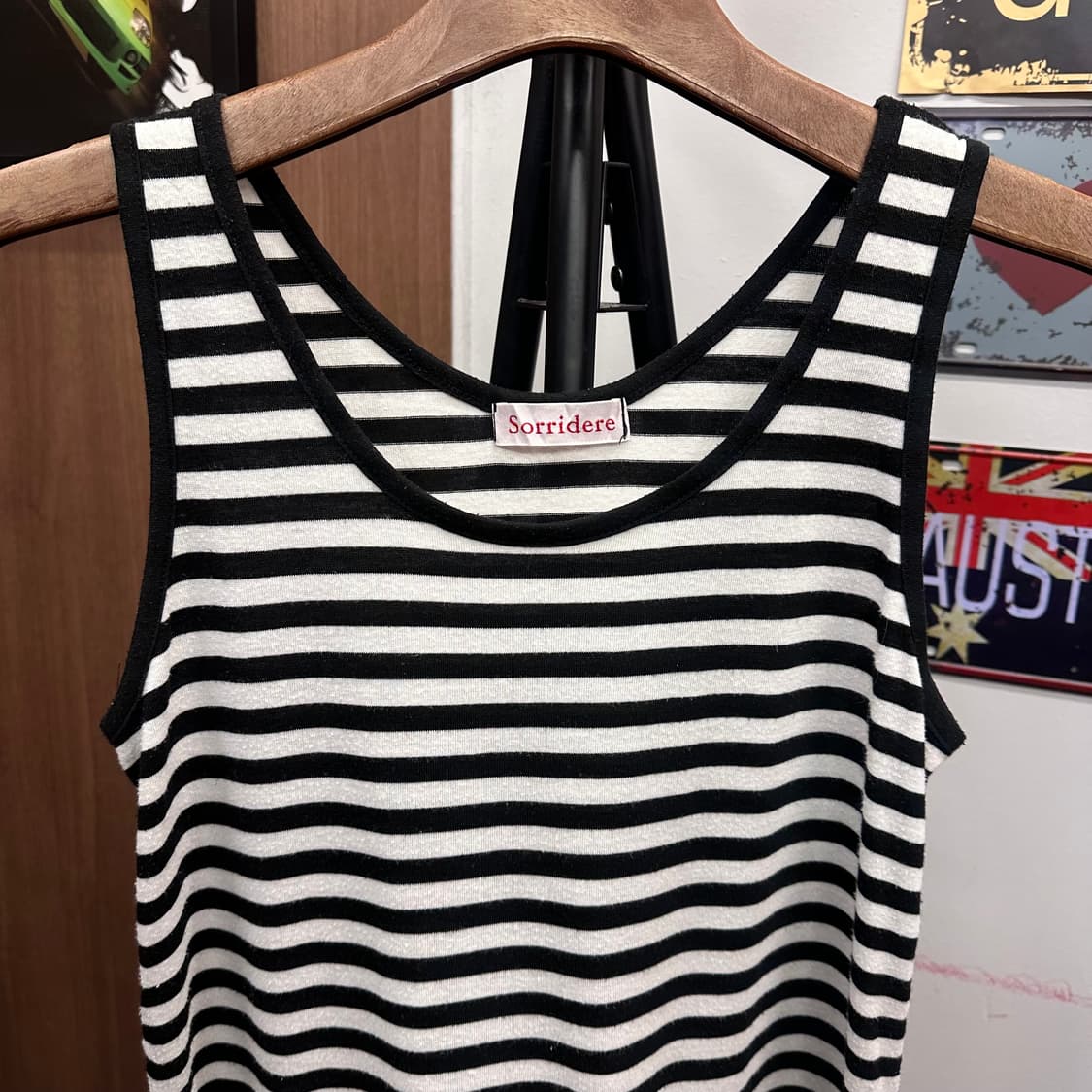 Striped Lace Detail Sleeveless Top 상품이미지3