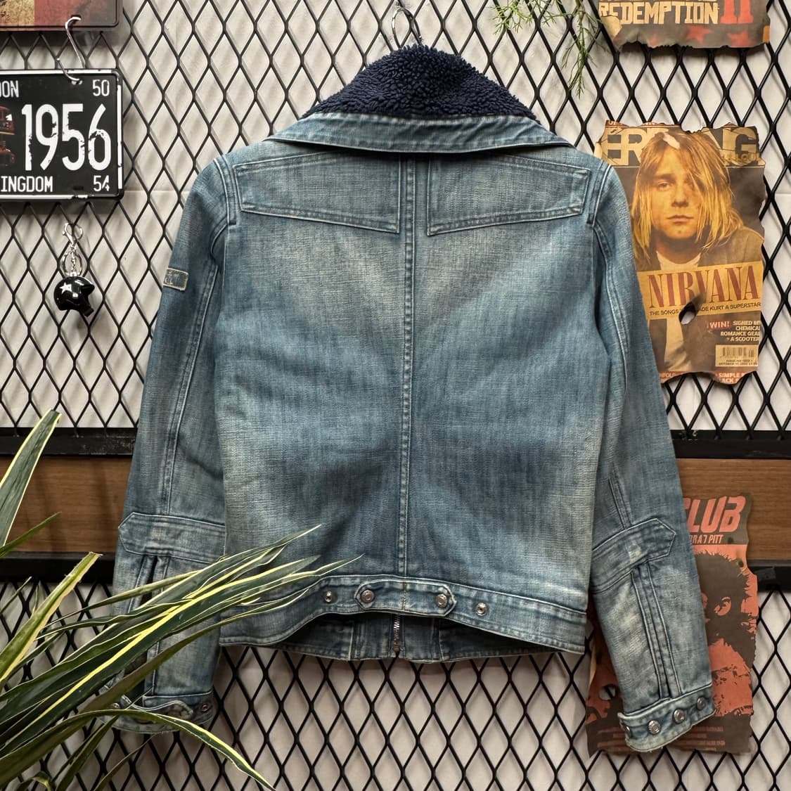00s 디젤 보아 퍼카라 쉐르파 데님 자켓 전면 투포켓 포인트 연청 상품이미지2