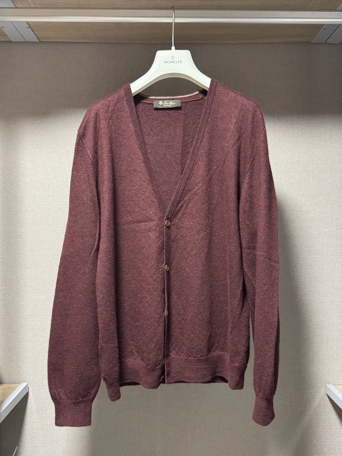 로로피아나 캐시미어 실크 혼방 가디건 버건디 56(100) 상품이미지1