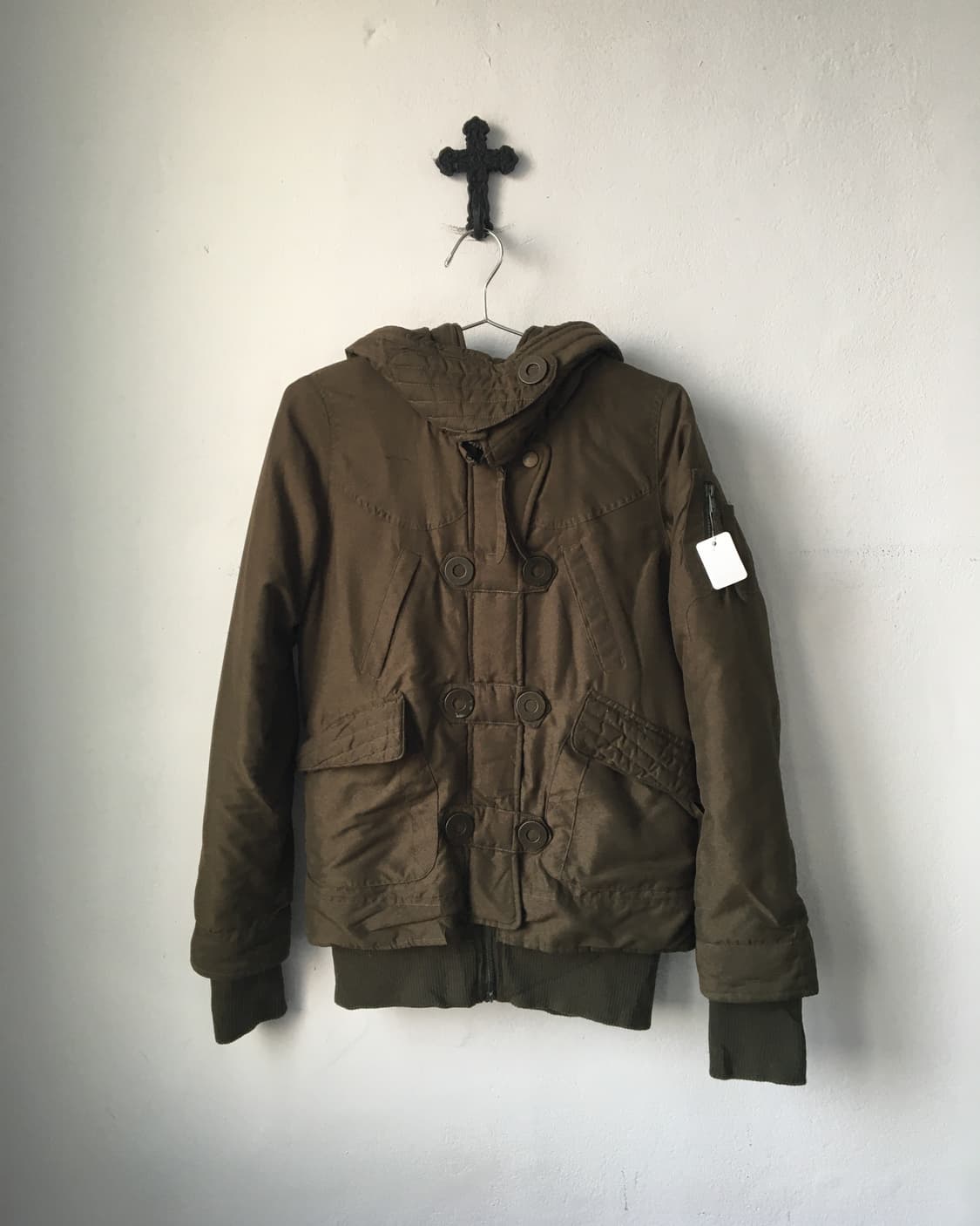 Button point hood high neck jacket 상품이미지2