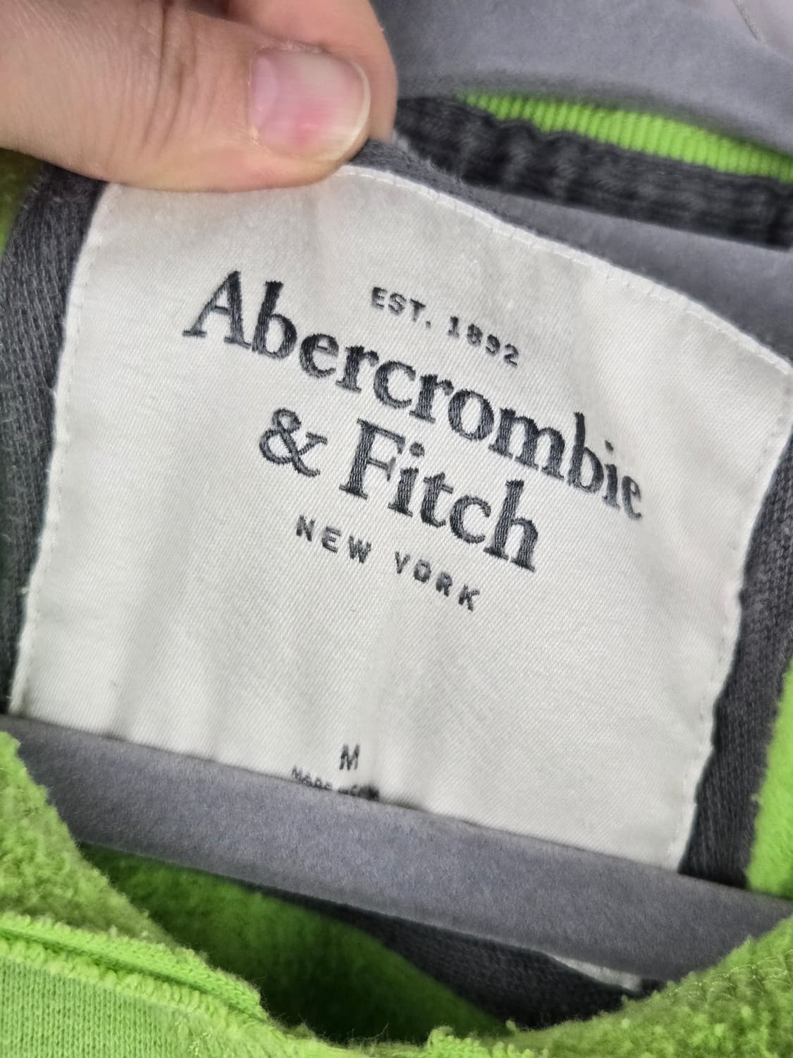 [무료배송]아베크롬비 M 여성 기모 라임 후디 후드티 후드 티셔츠 상품이미지7