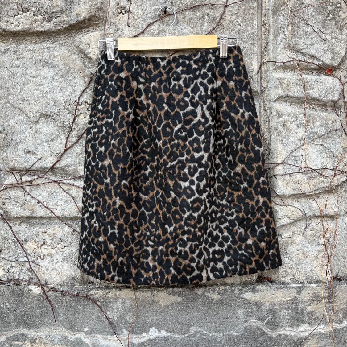 레오파드 호피 패턴 여성 미디스커트 빈티지 치마 상품이미지1